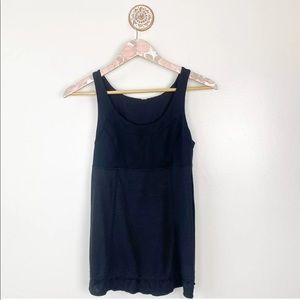 Lululemon Run Ta Ta Topper Tank Black Cinch Hem